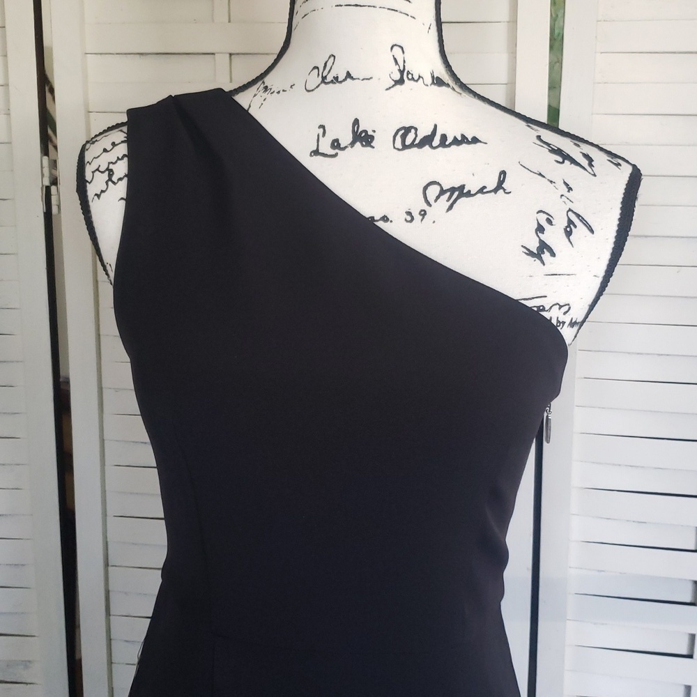 Express Elegant Black One-Shoulder Dress Size 2 New - Picture 2 of 6